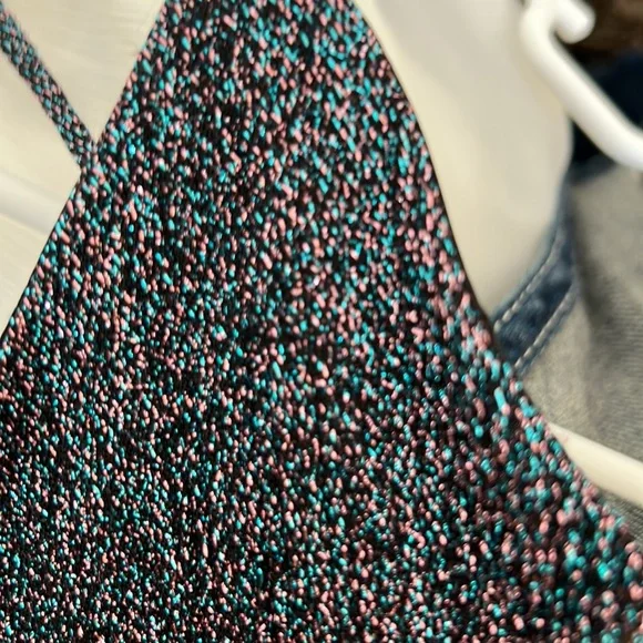 NWT Aidan Mattox Metallic Maxi Gown